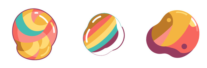 Vibrant jelly beans with rainbow swirls and pastel colors create sweet cravings, ideal for candy shops, bakeries, and playful designs for children