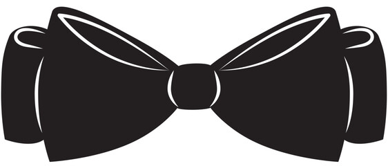 Hand drawn girly coquette bow ribbon. Vector stock illustration isolated for design template birthday, wedding, Christmas card, invitation, sale banner
