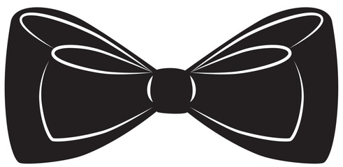 Hand drawn girly coquette bow ribbon. Vector stock illustration isolated for design template birthday, wedding, Christmas card, invitation, sale banner
