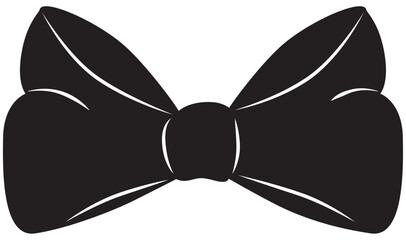 Hand drawn girly coquette bow ribbon. Vector stock illustration isolated for design template birthday, wedding, Christmas card, invitation, sale banner
