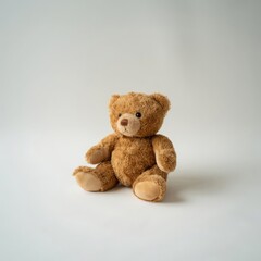 Obraz premium Fluffy brown teddy bear plush stuffed animal