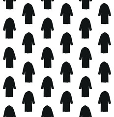 Vector seamless pattern of hand drawn sketch doodle coat isolated on white background