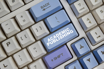 Academic publishing on the button keyboard