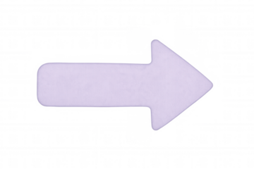 Purple directional arrow pointing leftward, transparent background, graphic design element with clean minimalist styling