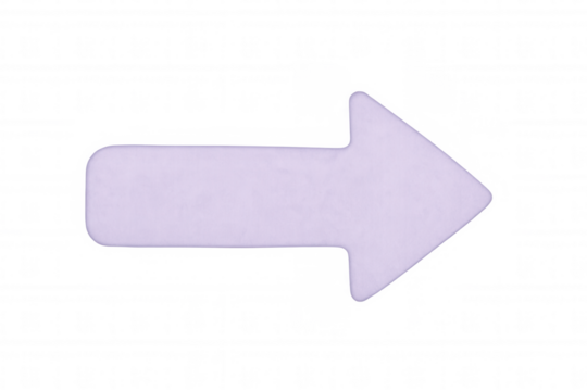 Purple directional arrow pointing leftward, transparent background, graphic design element with clean minimalist styling - Powered by Adobe