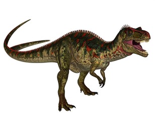 Naklejka premium Dinosaur, side view, vibrant colors