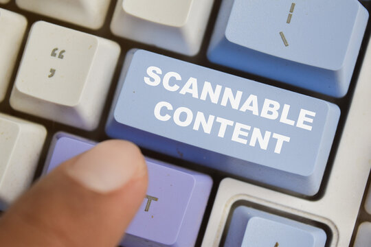 Scannable content on the button keyboard