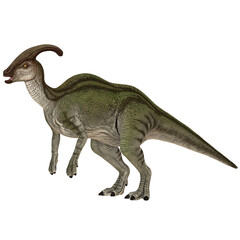 Parasaurolophus dinosaur in a realistic pose