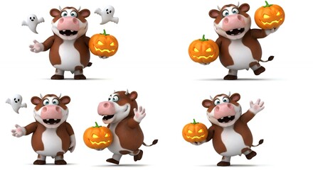 Cartoon cow halloween images