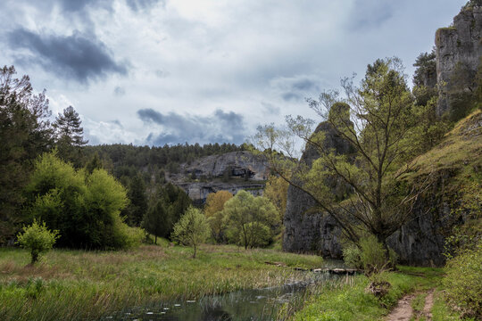 Breathtaking landscape of ucero canyon embracing nature's beauty