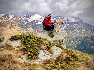 Trekking con Siberian husky 