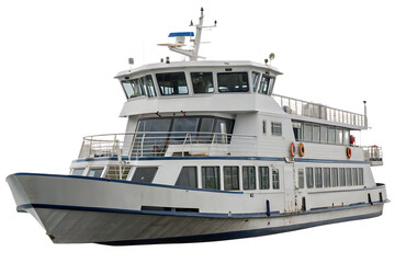 isolated passenger ferry boat on AI generated by PNG