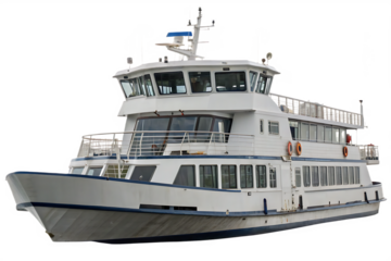 isolated passenger ferry boat on AI generated by PNG