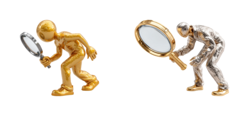 Exploring magnification techniques graphic creative environment PNG set, cut out, isolated on transparent background