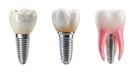 Dental implants procedure overview dental clinic medical clinical PNG set, cut out, isolated on transparent background