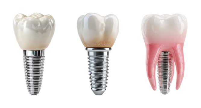 Dental implants procedure overview dental clinic medical clinical PNG set, cut out, isolated on transparent background