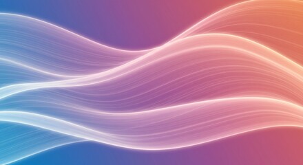Fototapeta premium Dynamic Abstract Wavy Lines with Smooth Gradient Color Transitio