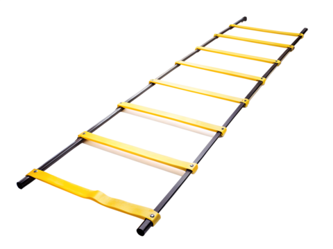 Agility ladder for fitness training isolated on transparent background