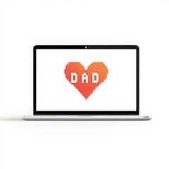 Fototapeta premium Pixelated Love for Dad