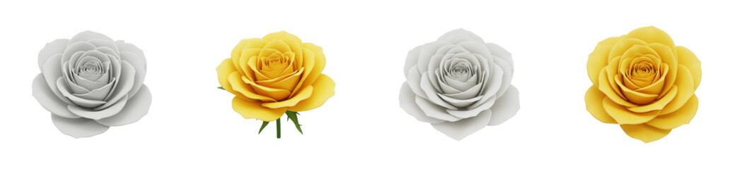 Transformative beauty of roses a colorful arrangement nature floral bright floral concept isolated set png