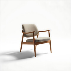 A modern Japanese chair, isolated on white.