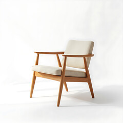 A modern Japanese chair, isolated on white.