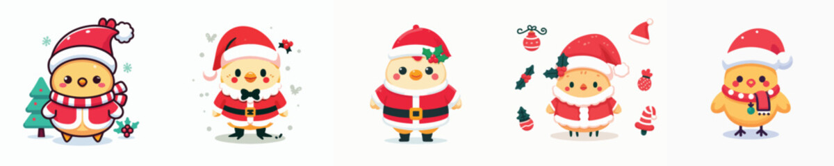 cute chicken vector christmas costume