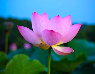 Obraz premium Close-up of a pink lotus flower (1)