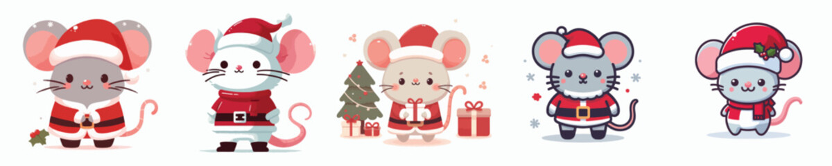 cute mouse vector christmas costume