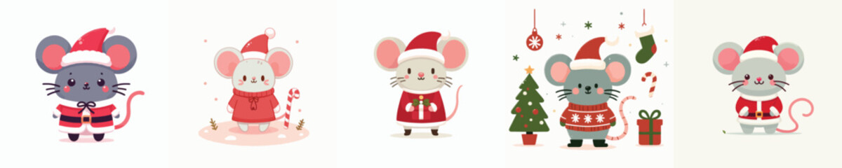 cute mouse vector christmas costume
