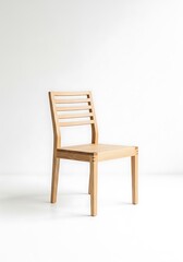 wooden chair on white background