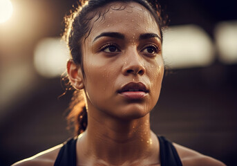 Focused Athlete in Natural Light