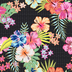 Colorful seamless floral digital design