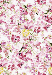 Colorful seamless floral digital design