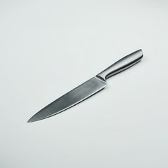 Fototapeta premium Polished steel kitchen knife stainless steel sharp