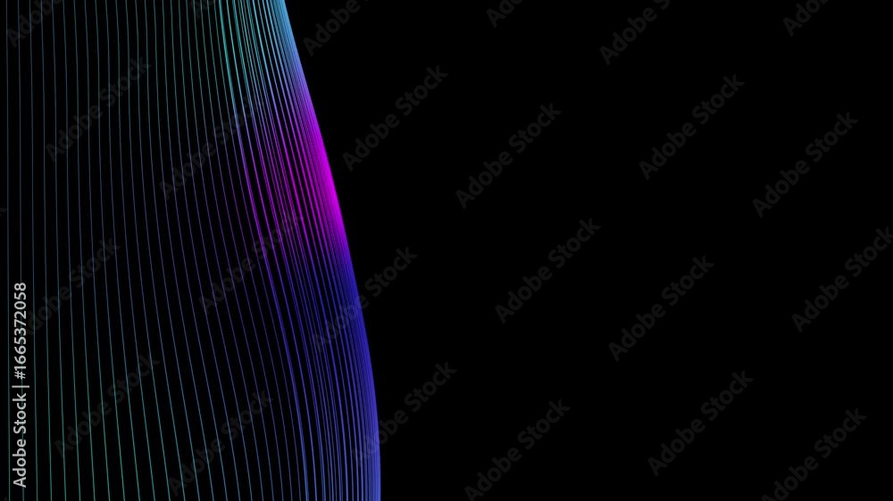 Poster curved wavy lines futuristic motion background. dynamic abstract line waving loop line. metaverse ab