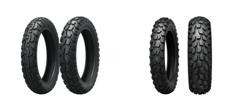 Motorcycle tire comparison automotive industry product studio environment performance analysis isolated set png