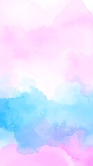 Pastel watercolor cloudscape