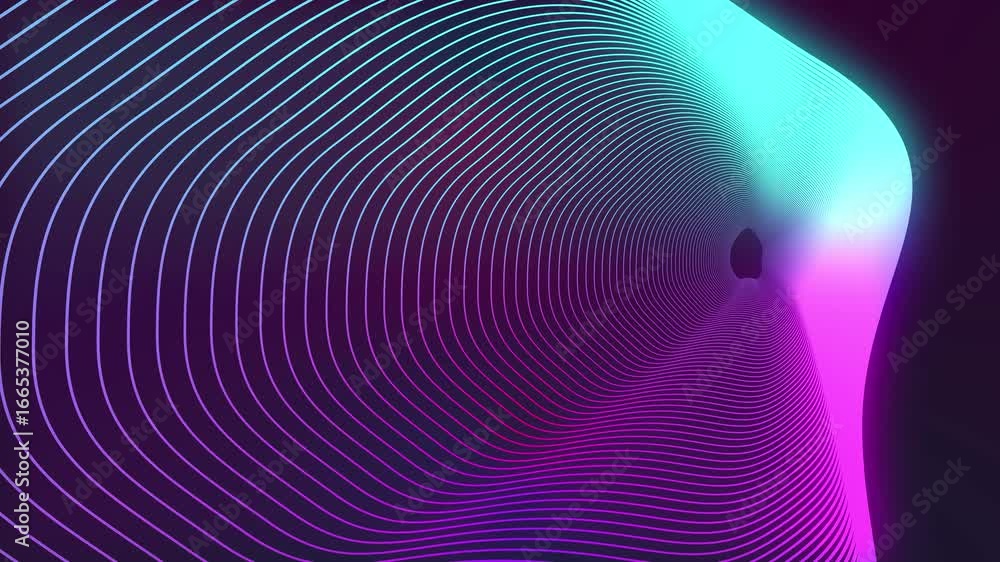 Poster abstract modern background loop. lines tech futuristic motion. dynamic abstract line waving loop lin