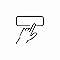 hand pressing button icon sign vector