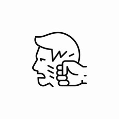 punching face icon sign vector