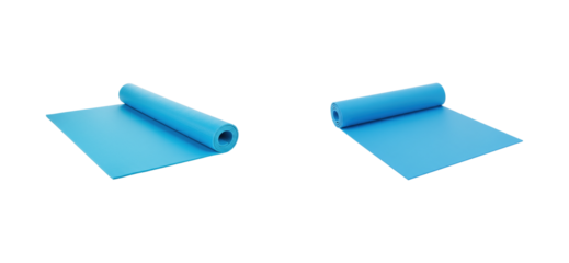 Artistic blue paper rolls displayed on for creative projects minimalist setting product isolated set png