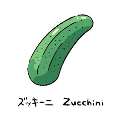 手描きのズッキーニ2_名称入