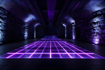 Floor tile mounted interactive LED dance floor creating vibrant responsive energy for parties clubs and events