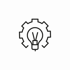 creative idea gear icon sign vector