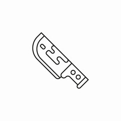 kitchen cleaver knife icon sign vector