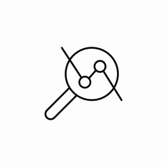 magnifying glass chart  icon sign vector
