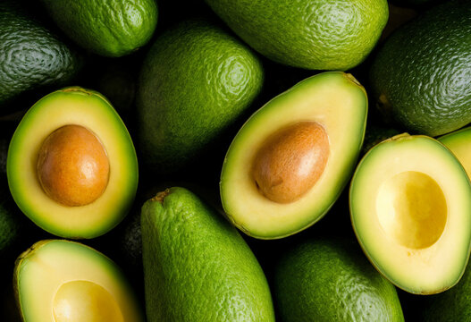 avocado cut in half wallpaper background