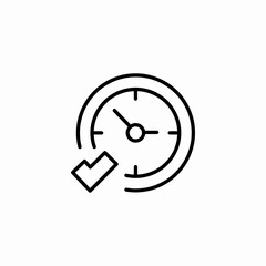 time check complete icon sign vector