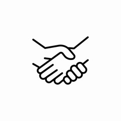 two hand shake icon sign vector